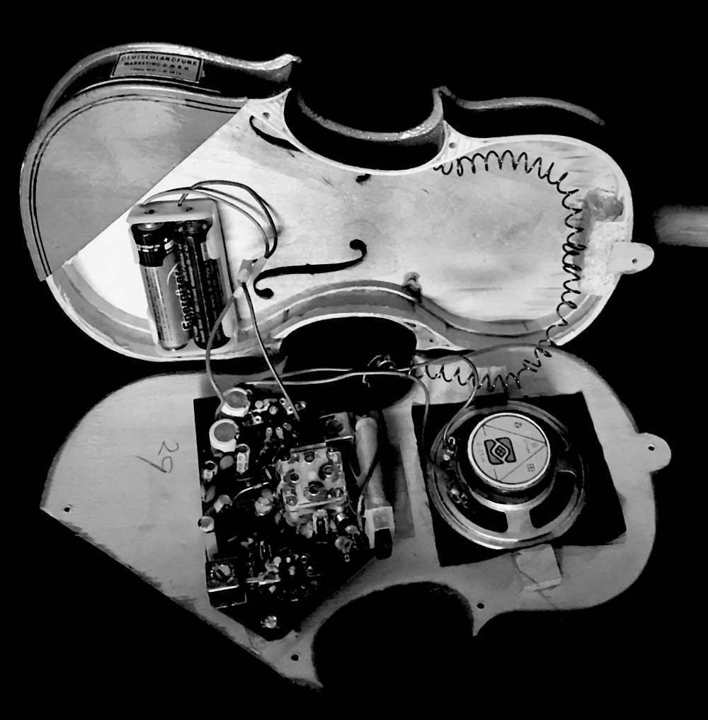 Radio inside a Violin: A gift to Jon Rose by the marketing department of WDR Cologne Radio inside a Violin: A gift to Jon Rose by the marketing department of WDR Cologne